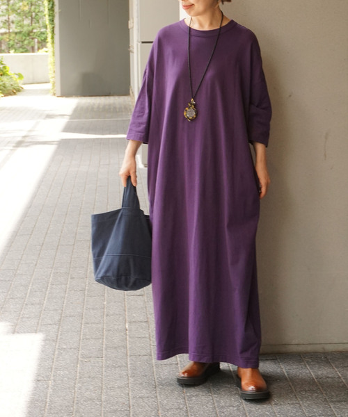 JOURNAL STANDARD LUXE(ジャーナルスタンダード ラックス)の「《追加》クラシックテンジク スタンダードクルーネックワンピース(ワンピース・レディース・パープル/ブラック・SMALL/MEDIUM)」の17枚目の写真