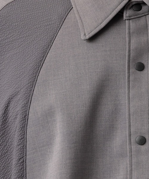 Jieda(ジエダ)の「SWITCHING SHIRT(シャツ/ブラウス・メンズ・ブラック/グレー・1/2)」の11枚目の写真