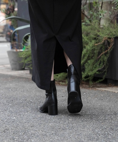 SENSE OF PLACE by URBAN RESEARCH(センスオブプレイスバイアーバンリサーチ)の「『消臭』スクエアトウセンターシームストレッチブーツ(ブーツ・レディース・ブラック/ブラック系その他/シルバー・SMALL/MEDIUM/LARGE)」の7枚目の写真