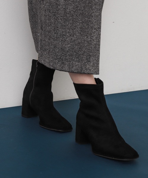 SENSE OF PLACE by URBAN RESEARCH(センスオブプレイスバイアーバンリサーチ)の「『消臭』スクエアトウセンターシームストレッチブーツ(ブーツ・レディース・ブラック/ブラック系その他/シルバー・SMALL/MEDIUM/LARGE)」の16枚目の写真