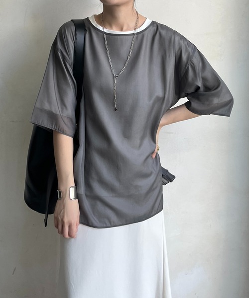 セール】【WEB限定】インナーセットシアーTEEブラウス（シャツ