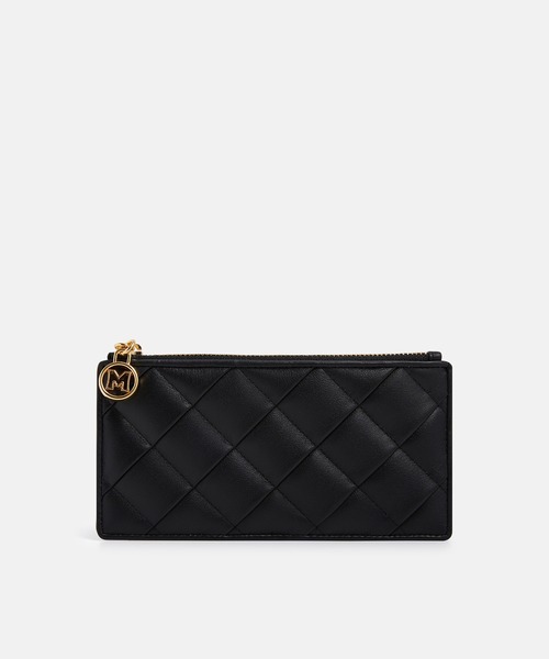 セール】【メトロシティ】牛革 長財布 キルティング ファスナー