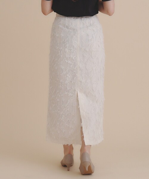 セール】《美人百花掲載》カットジャカードタイトスカート