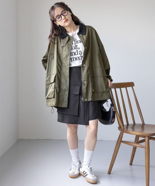 RAGEBLUE（レイジブルー）の「フロントポケット/カーゴミニスカパン（スカート・レディース・ブラック/オリーブ・FREE）」の21枚目の写真