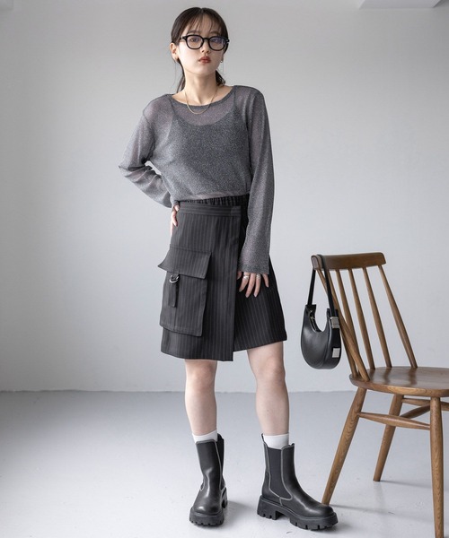 RAGEBLUE（レイジブルー）の「フロントポケット/カーゴミニスカパン（スカート・レディース・ブラック/オリーブ・FREE）」の22枚目の写真