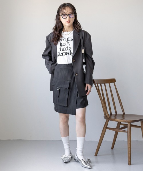 RAGEBLUE（レイジブルー）の「フロントポケット/カーゴミニスカパン（スカート・レディース・ブラック/オリーブ・FREE）」の11枚目の写真