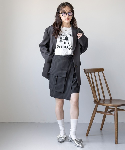 RAGEBLUE（レイジブルー）の「フロントポケット/カーゴミニスカパン（スカート・レディース・ブラック/オリーブ・FREE）」の12枚目の写真