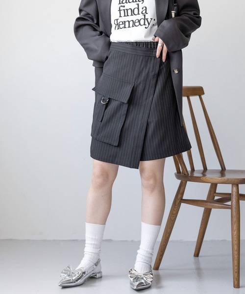 RAGEBLUE（レイジブルー）の「フロントポケット/カーゴミニスカパン（スカート・レディース・ブラック/オリーブ・FREE）」の13枚目の写真