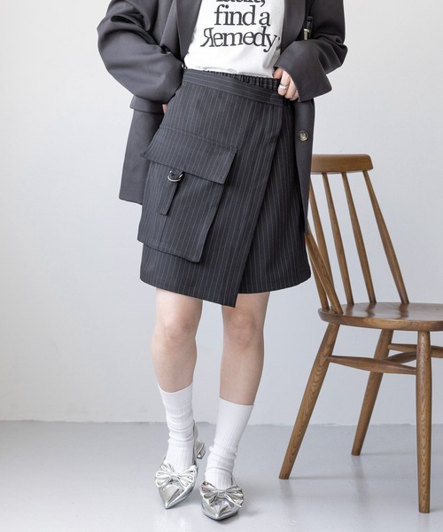 RAGEBLUE（レイジブルー）の「フロントポケット/カーゴミニスカパン（スカート・レディース・ブラック/オリーブ・FREE）」の14枚目の写真