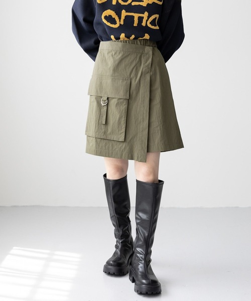 RAGEBLUE（レイジブルー）の「フロントポケット/カーゴミニスカパン（スカート・レディース・ブラック/オリーブ・FREE）」の19枚目の写真