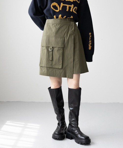 RAGEBLUE（レイジブルー）の「フロントポケット/カーゴミニスカパン（スカート・レディース・ブラック/オリーブ・FREE）」の20枚目の写真