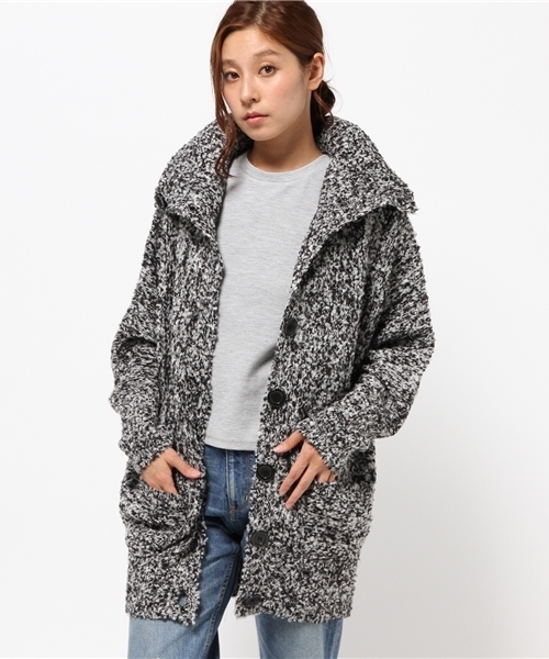 VENCEEXCHANGE（ヴァンスエクスチェンジ）の「アルパカ混ドルマンカーディガン（カーディガン/ボレロ・レディース・オフホワイト/ダークグリーン/ブルー/ブラック・MEDIUM）」の14枚目の写真