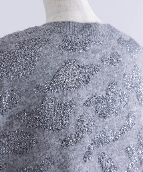 EN NEUME(エンノイム)の「Sequin Jacquard Knit Vest(ベスト・レディース・ブラック/杢グレー・FREE)」の22枚目の写真