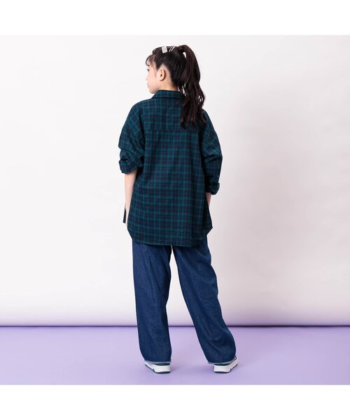 algy（アルジー）の「チャーム付きシャツ（シャツ/ブラウス・キッズ・ブラック/グリーン/インディゴブルー・SMALL/MEDIUM/X-SMALL/XX-SMALL/XXX-SMALL）」の10枚目の写真