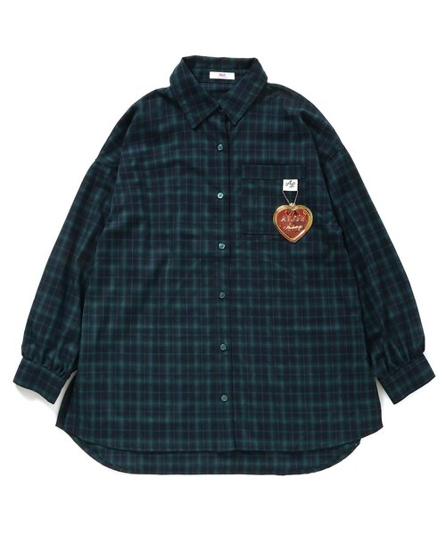 algy（アルジー）の「チャーム付きシャツ（シャツ/ブラウス・キッズ・ブラック/グリーン/インディゴブルー・SMALL/MEDIUM/X-SMALL/XX-SMALL/XXX-SMALL）」の14枚目の写真