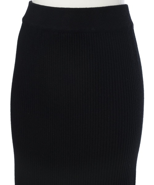 Edit Sheen（エディットシーン）の「リブニットスリットスカート（スカート・レディース・ブラウン/ダークグレー/ブラック/アイボリー・M）」の5枚目の写真