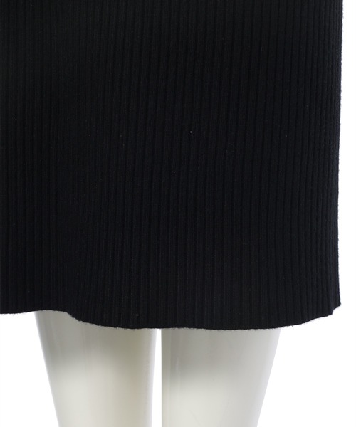 Edit Sheen（エディットシーン）の「リブニットスリットスカート（スカート・レディース・ブラウン/ダークグレー/ブラック/アイボリー・M）」の6枚目の写真