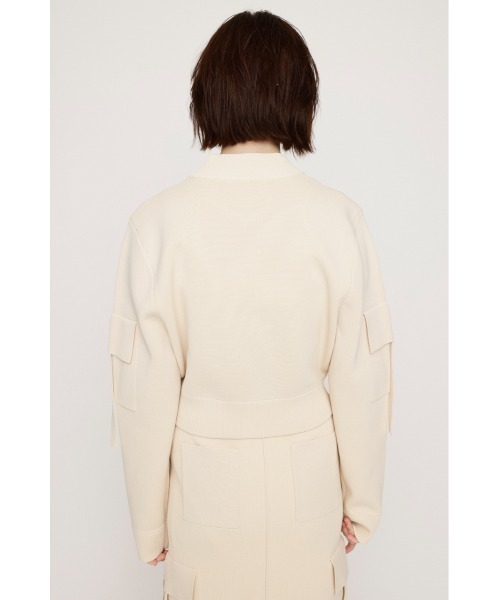 SLY（スライ）の「【2サイズ展開】FINE TOUCH KNIT BZ ファイン タッチ ニット ブルゾン（ブルゾン・レディース・アイボリー/ブラック/ブルー・2/1）」の8枚目の写真