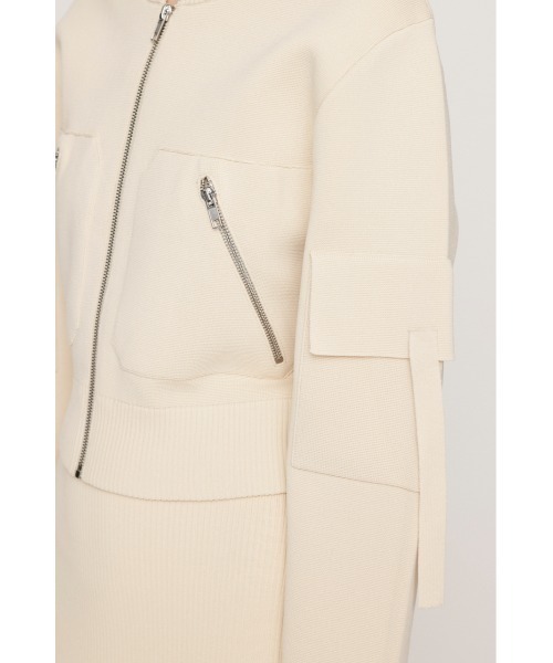 SLY（スライ）の「【2サイズ展開】FINE TOUCH KNIT BZ ファイン タッチ ニット ブルゾン（ブルゾン・レディース・アイボリー/ブラック/ブルー・2/1）」の11枚目の写真