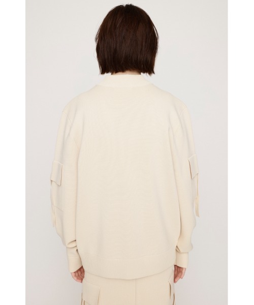 SLY（スライ）の「【2サイズ展開】FINE TOUCH KNIT BZ ファイン タッチ ニット ブルゾン（ブルゾン・レディース・アイボリー/ブラック/ブルー・2/1）」の14枚目の写真