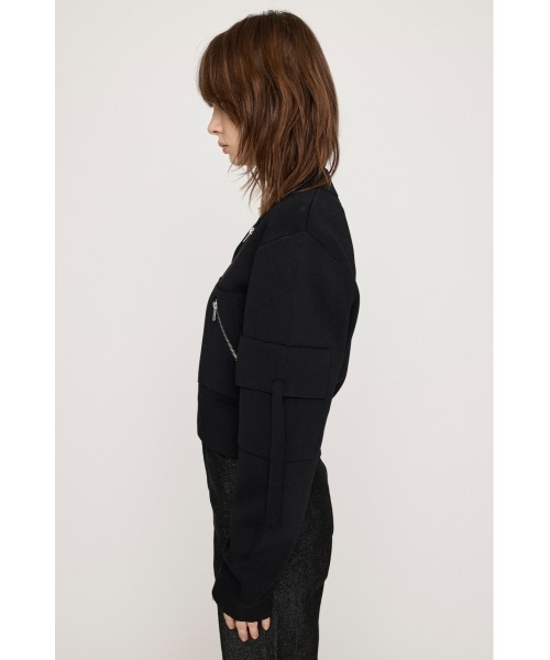 SLY（スライ）の「【2サイズ展開】FINE TOUCH KNIT BZ ファイン タッチ ニット ブルゾン（ブルゾン・レディース・アイボリー/ブラック/ブルー・2/1）」の18枚目の写真
