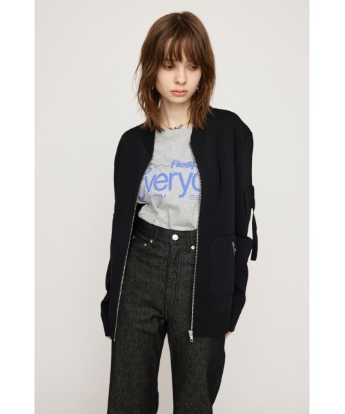 SLY（スライ）の「【2サイズ展開】FINE TOUCH KNIT BZ ファイン タッチ ニット ブルゾン（ブルゾン・レディース・アイボリー/ブラック/ブルー・2/1）」の20枚目の写真
