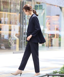 Flolia（フロリア）の「ボウタイティアードブラウス テーパードパンツ