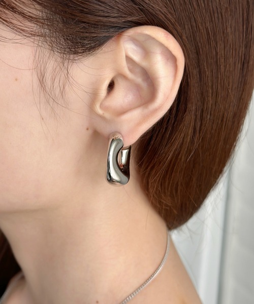 sowang（ソワン）の「ニュアンスサークルラインピアス-nuance circle line pierce-（ピアス（両耳用）・レディース・シルバー/ゴールド・FREE）」の6枚目の写真