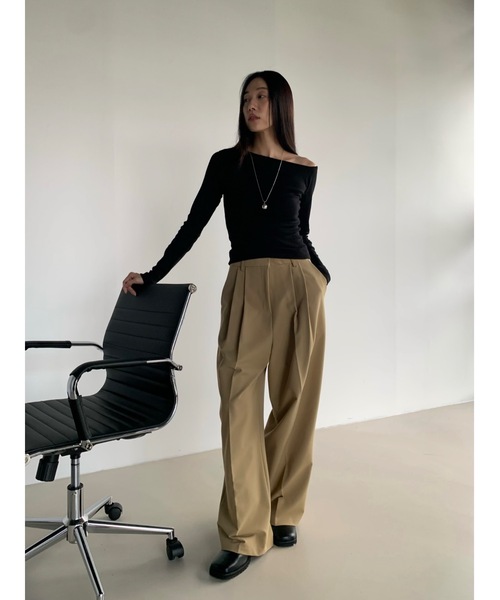 Didot.showroom(ディドット ショールーム)の「アンバランス配色ロンT(Tシャツ/カットソー・レディース・ストライプ/ネイビー/ホワイト/グレー/ブラック・FREE)」の12枚目の写真
