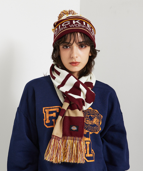 ABAHOUSE（アバハウス）の「【DICKIES/ディッキーズ】 EX 3LINE&LOGO SOCCER MUFF/ラインサッカーマフラー（マフラー・メンズ・ブルー系その他/ブラック系その他2/レッド系その他/ブルー系その他2/レッド系その他2/ブラック系その他・フリー）」の5枚目の写真