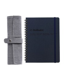 Rollbahn（ロルバーン）の「ロルバーン ポケット付メモ Cap-Martin L 2点セット（ロールペンケース デニム）（手帳/メモ帳）」