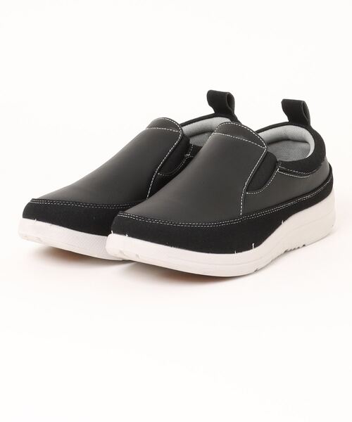 LUGG NAGG(ラグナグ)の「【risata】【軽量】バイカラー異素材スリッポン(スニーカー・レディース・ブラック/グレー/キャメル/ワインレッド・23.0cm/23.5cm/24.0cm/24.5cm/22.5cm)」の11枚目の写真