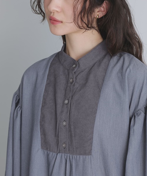 somari imagination(ソマリ イマジネーション)の「『配色ティアードワンピース』(ワンピース・レディース・ブルー/チャコール・1/2)」の11枚目の写真