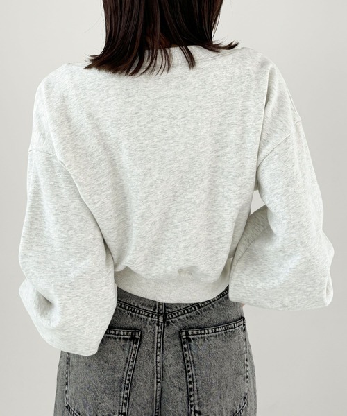 Heather（ヘザー）の「ドロスト裏毛スウェット　249304（スウェット・レディース・グレー/ブラック/オートミール・FREE）」の6枚目の写真