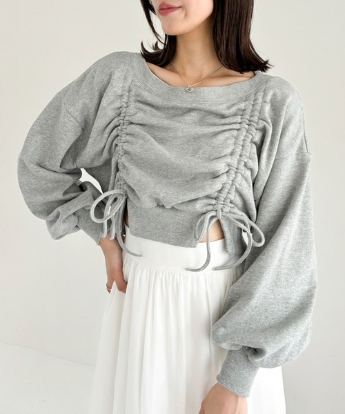 Heather（ヘザー）の「ドロスト裏毛スウェット　249304（スウェット・レディース・グレー/ブラック/オートミール・FREE）」の12枚目の写真