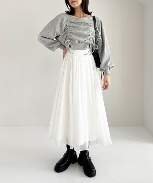 Heather（ヘザー）の「ドロスト裏毛スウェット　249304（スウェット・レディース・グレー/ブラック/オートミール・FREE）」の15枚目の写真