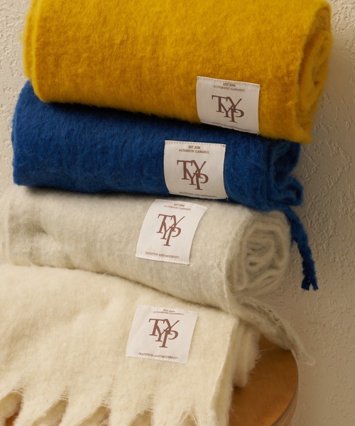 CIAOPANIC TYPY（チャオパニックティピー）の「【KIDS】【静電気防止】太フリンジマフラー（マフラー・キッズ・ブルー/イエロー/オフホワイト/ライトグレー・ONE SIZE）」の6枚目の写真