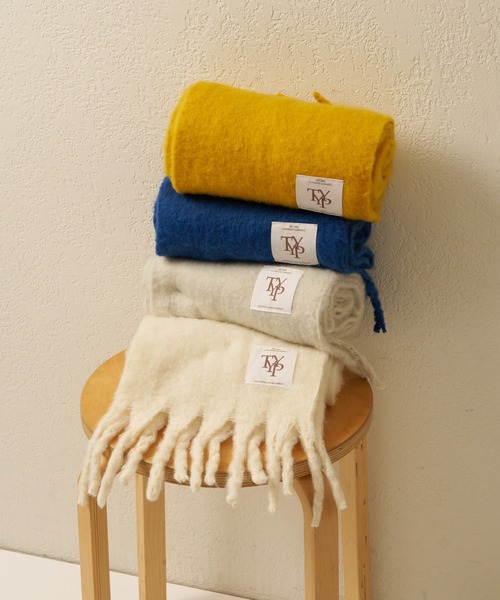 CIAOPANIC TYPY（チャオパニックティピー）の「【KIDS】【静電気防止】太フリンジマフラー（マフラー・キッズ・ブルー/イエロー/オフホワイト/ライトグレー・ONE SIZE）」の11枚目の写真