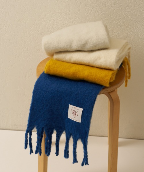 CIAOPANIC TYPY（チャオパニックティピー）の「【KIDS】【静電気防止】太フリンジマフラー（マフラー・キッズ・ブルー/イエロー/オフホワイト/ライトグレー・ONE SIZE）」の7枚目の写真