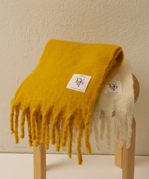 CIAOPANIC TYPY（チャオパニックティピー）の「【KIDS】【静電気防止】太フリンジマフラー（マフラー・キッズ・ブルー/イエロー/オフホワイト/ライトグレー・ONE SIZE）」の18枚目の写真