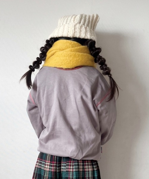 CIAOPANIC TYPY（チャオパニックティピー）の「【KIDS】【静電気防止】太フリンジマフラー（マフラー・キッズ・ブルー/イエロー/オフホワイト/ライトグレー・ONE SIZE）」の17枚目の写真