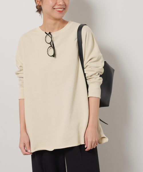 JOURNAL STANDARD relume(ジャーナルスタンダード レリューム)の「《追加2》オーバーサイズロングスウェット(スウェット・レディース・チャコールグレー/ブルー/アイボリー/オレンジ・FREE)」の2枚目の写真