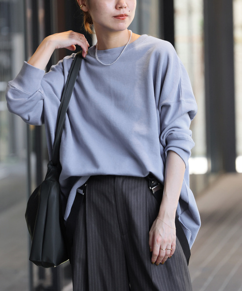 JOURNAL STANDARD relume(ジャーナルスタンダード レリューム)の「《追加2》オーバーサイズロングスウェット(スウェット・レディース・チャコールグレー/ブルー/アイボリー/オレンジ・FREE)」の20枚目の写真