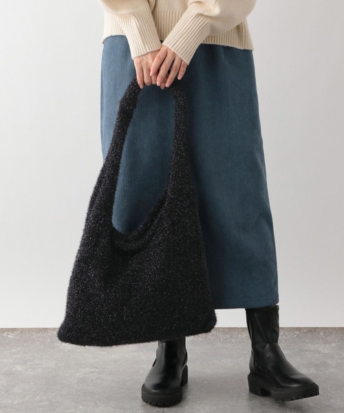 GLOBAL WORK Smile Seed Store（グローバルワーク スマイルシードストア）の「キラキラニットバッグ/161166（トートバッグ・レディース・ブラック/ライトグレー・FREE）」の22枚目の写真