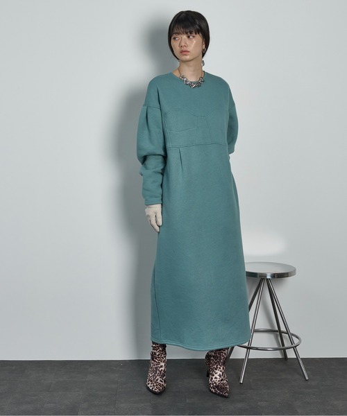 THE YOn(ザヨン)の「コルセットデザインスウェットワンピース(ワンピース・レディース・ターコイズブルー/チャコールグレー/アイボリー・FREE)」の20枚目の写真