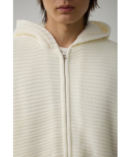 AZUL by moussy（アズールバイマウジー）の「ガーターボアジップフーディーニット（パーカー・メンズ・ブラック系その他/ホワイト/ブラック/グレー系その他・MEDIUM/LARGE）」の13枚目の写真