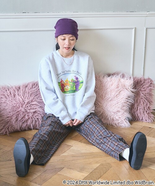 トレーナー スウェット 「 Teletubbies 」 テレタビーズ クルーネックスウェット 24W10 レディース メンズ Rendez-Vous トレーナー スウェット 「 Teletubbies