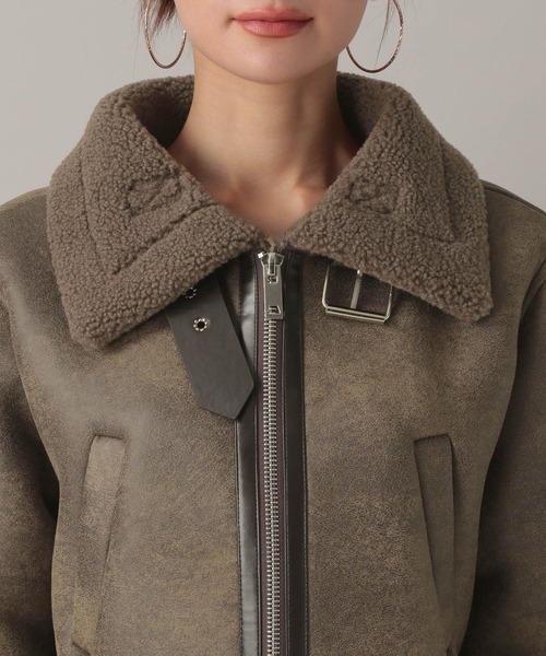 FOREVER 21（フォーエバー トゥエンティーワン）の「【2024FW】ムートンショートブルゾン（ムートンコート・レディース・ブラウン・FREE）」の7枚目の写真