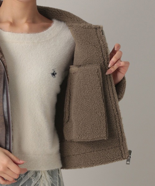 FOREVER 21（フォーエバー トゥエンティーワン）の「【2024FW】ムートンショートブルゾン（ムートンコート・レディース・ブラウン・FREE）」の2枚目の写真