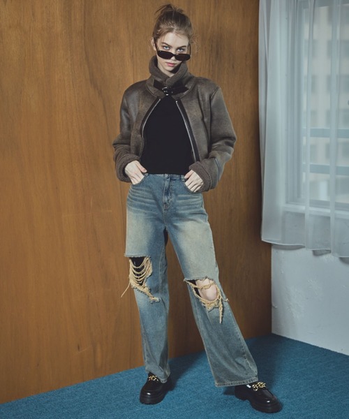 FOREVER 21（フォーエバー トゥエンティーワン）の「【2024FW】ムートンショートブルゾン（ムートンコート・レディース・ブラウン・FREE）」の19枚目の写真